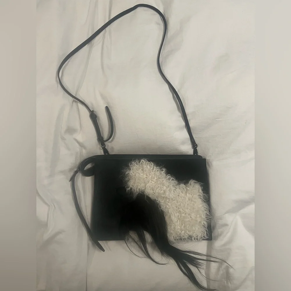 Calf hair and sheepskin bag Philip Lim crossbody bag - never used - Picture 2 of 5